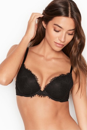 Victoria's Secret Dream Angels Cipkovane Push Up Bra Čierne | GCFWJ-5093